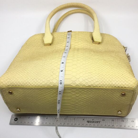Kate Spade Madison Ave. Light Canary Yellow Court Margot Snakeskin Embossed - Picture 17 of 17